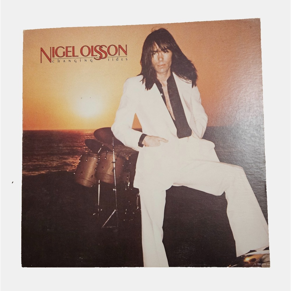 Nigel Olsson Changing Tides 1980 Promo Flat Poster 12x12 CBS Records Pop Rock